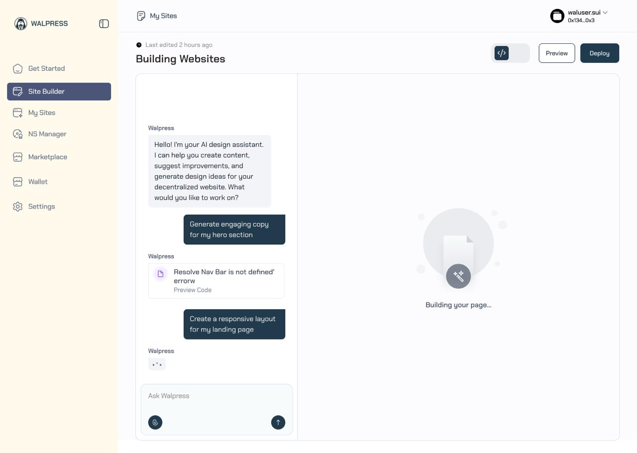Local-First Site Builder